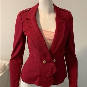 White House Black Market Soft Blazer Ruffle